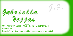 gabriella hejjas business card